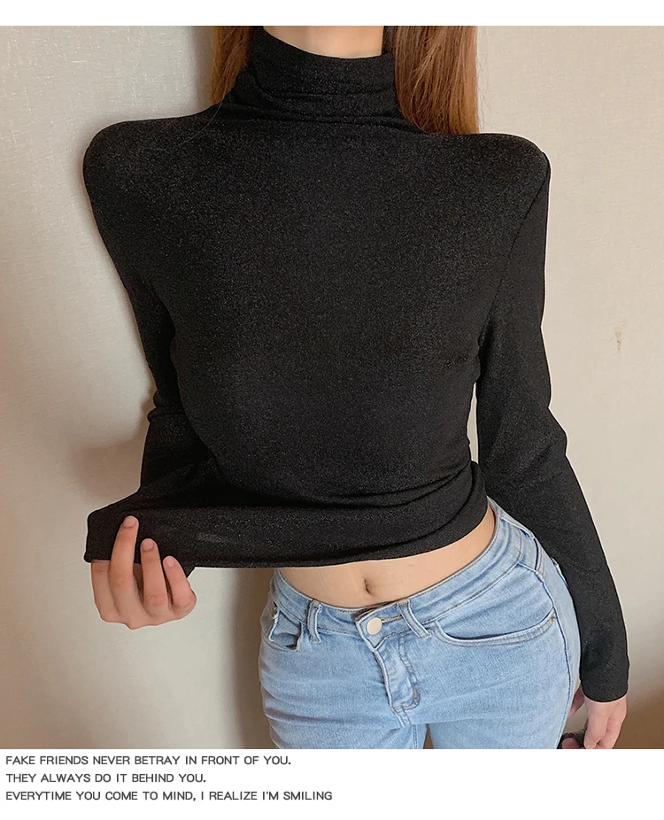 Blusas Mujer блестящая рубашка для фитнеса Женская яркая шелковая Однотонная рубашка Женская Осенняя зимняя с длинным рукавом размера плюс 7649 50