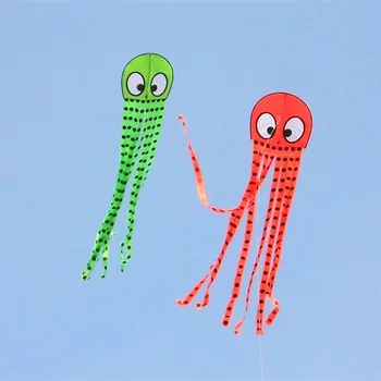 

free shipping large octopus kite for adults kites toys sports kites children kite reel line 3d doos vlieger butterfly connecter