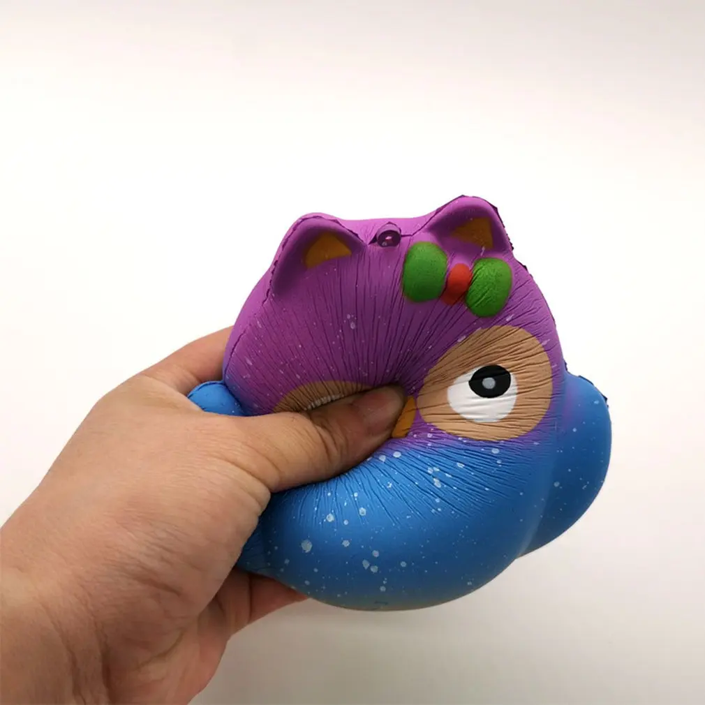 Мини-игрушка из искусственной кожи с имитацией мультяшной совы, медленно восстанавливающая декомпрессионная игрушка, мягкая игрушка для украшения торта, образец модели