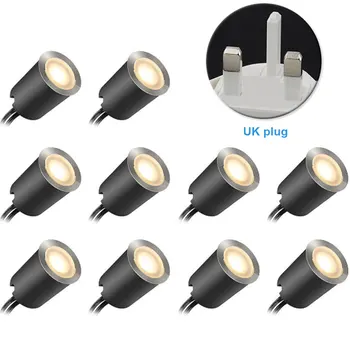 

10pcs Home Decor Patio Floor Waterproof Garden ABS Led Kitchen Skirting Decking Light Warm White Outdoor Lighting Steps Stair