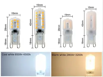 

DishyKooker 220V LED SMD 2835 G9 5W Corn Light Bulb Spotlight for Chandelier Replacement Halogen Lamp Decoration