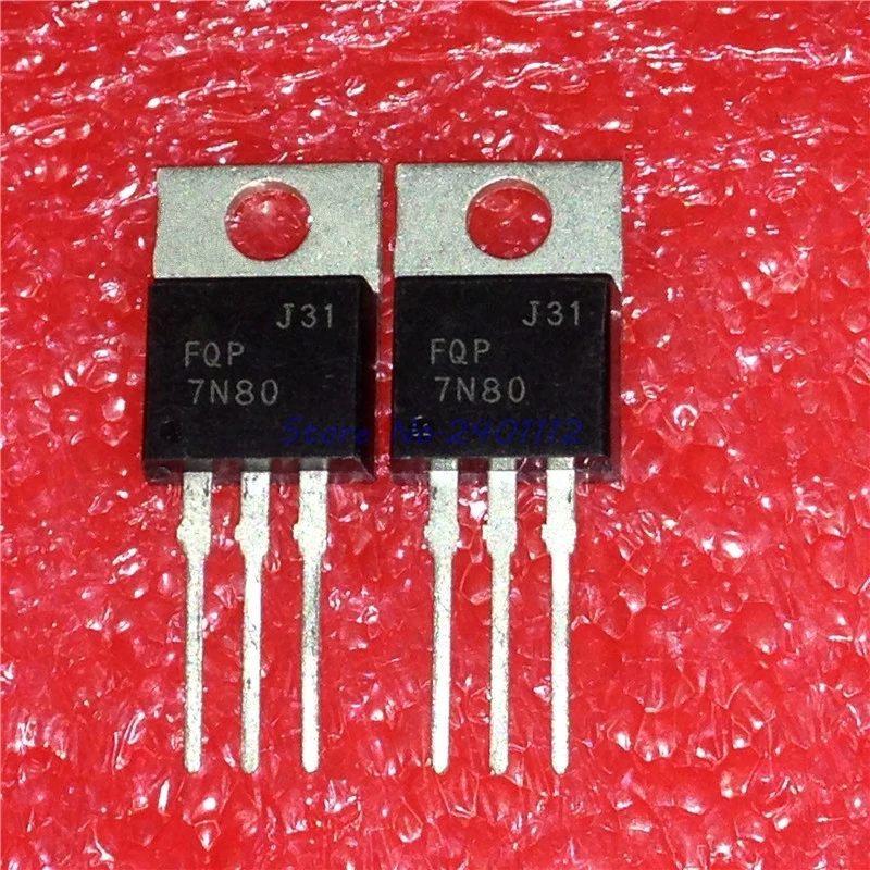 5 шт./лот FQP7N80-220 6.6A 800V