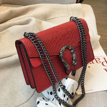 

Women Bag Purse Flap New Shoulder Bag Chains Messenger Bag Fashion Girls Casual Handbag Simple Leisure Personality Small Square