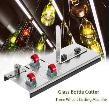 

Stainless Steel Glass Bottle Cutter Wine Beer Bottles Cutting Tool with 3 Wheels Cutting Machine for DIY Projects Crafts