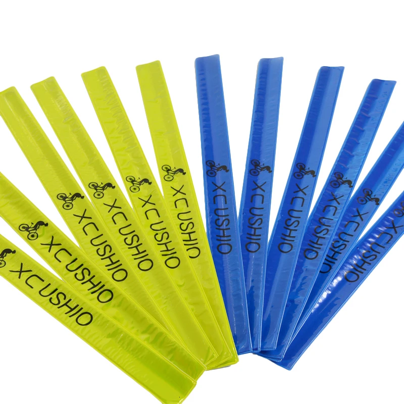 Excellent 2Pcs Protable Mountain Bike Bicycle MTB Reflective Safe Leg Pants Clip Strap Silicon Steel Reflector Tape Cycling Accessories 15