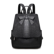 Women's Backpack shoulder bag Black leather cute girl Bag for Designer 2020 Motorcycle Travel Diaper Handbag
