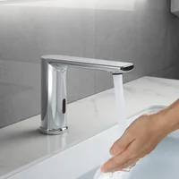 ก๊อกน้ำอัตโนมัติ Inflrared Sensor มือแตะสัมผัสเย็นเท่านั้น Chrome อ่างล้างจานห้องน้ำก๊อกน้ำอ่างล้างหน้าก๊อกน้ำ 2