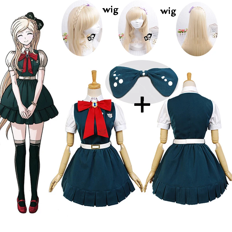 Новый аниме супер Danganronpa 2: Sayonara Zetsubo Gakuen Sonia Nevermind Косплей костюмы и парик Хэллоуин