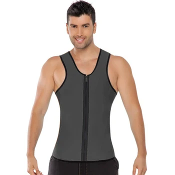 

Sweat Absorbing, Body Shaper Neoprene Vest Waist Trainer Corset, Men Cn(origin) Polyester Solid