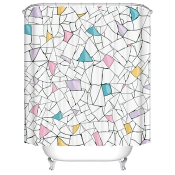 

Marble Polyester Shower Curtain, Waterproof Curtain, Personalized Curtain, Bathroom Curtain