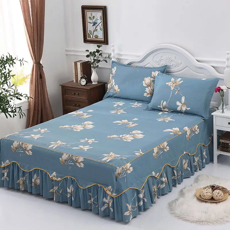 1PCS Lace Bed Sheet 2020 New Flower Printed Fitted Sheet Cover Home Graceful Bedspread Bed Linens Bedroom Decor Mattress 1PCS Lace Bed Sheet 2020 New Flower Printed Fitted Sheet Cover Home Graceful Bedspread Bed Linens Bedroom Decor Mattress