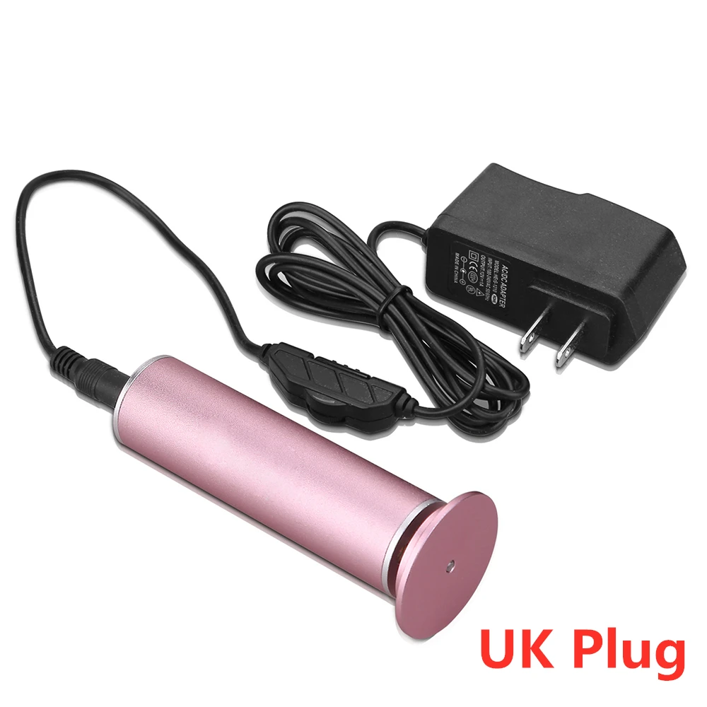 Электрический педикюрный шлифовальный инструмент для ног, профессиональное удаление натоптышей, перезаряжаемый скребок для ног, пилка для ног, отшелушиватель - Цвет: Pink-UK Plug