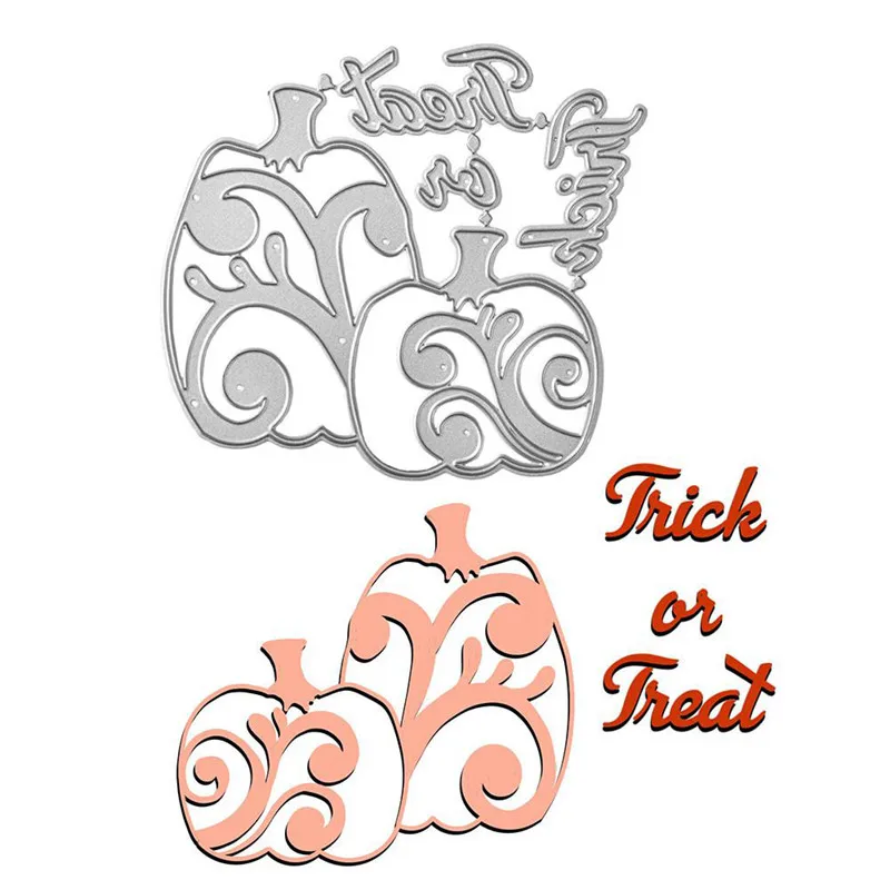 

DiyArts Pumpkin Metal Cutting Dies Halloween Trick or Treat for Card Making Scrapbooking Dies Embossing Cuts Stencil Craft New