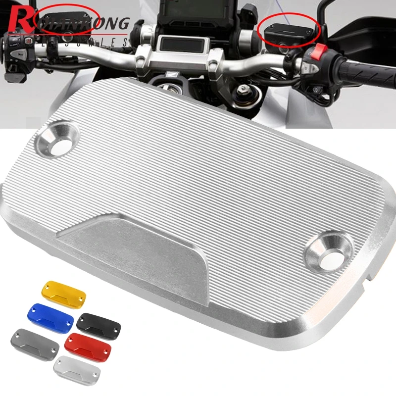 

For Honda Sliver Wing600 2003-2014 Motorcycle Front Rear Brake Fluid Reservoir Cap Cover Aluminum Fluid Pump Tank Plug Protector