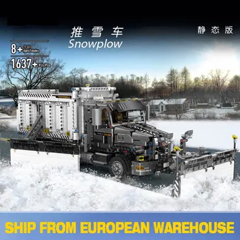 

DHL Technic series The MOC-29800 Snowplow Truck Model Vehicles Building Blocks Model Bricks with Truck Kids Toys Christmas Gifts