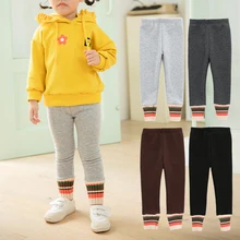 Детские хлопковые брюки с принтом детские спортивные штаны для мальчиков и девочек детские штаны для новорожденных, одежда для мальчика