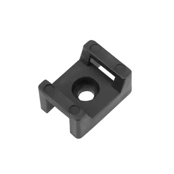 

uxcell 100pcs Cable Tie Base Saddle Type Mount Wire Holder Permanently Anchor To Wall Desk 21.5x16x10mm Black