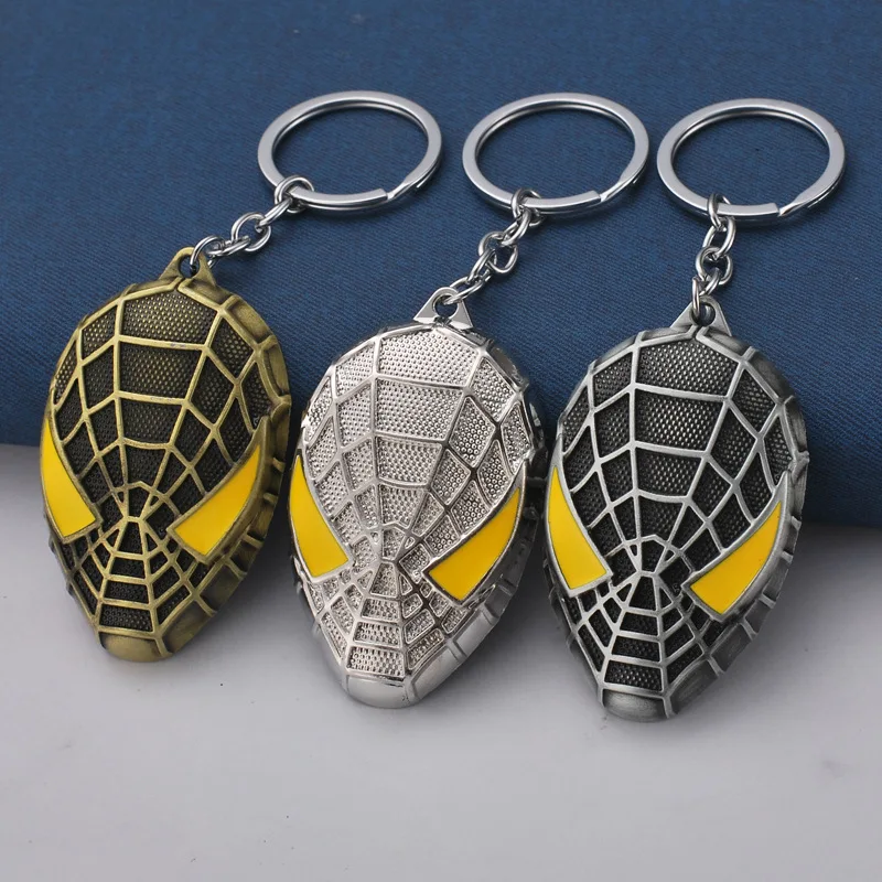 High Quality Newest Avengers Key chains Spiderman chain Mask Metal ring Gifts to Friends Popular Accessories | Украшения и