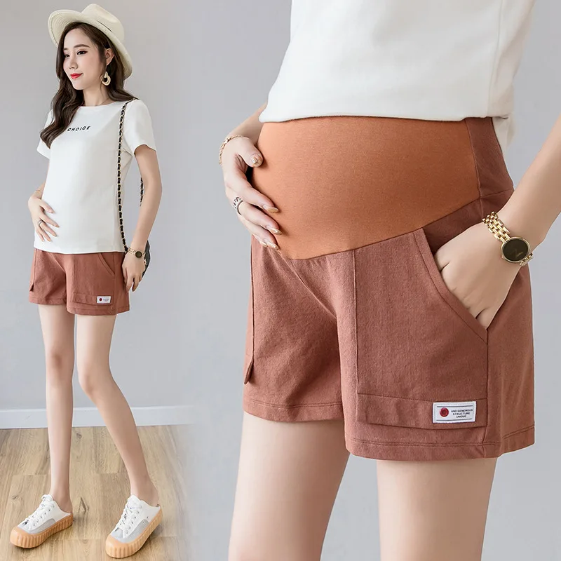 2020 Summer Cotton Maternity Shorts Prop Belly Loose Shorts Rest Sport