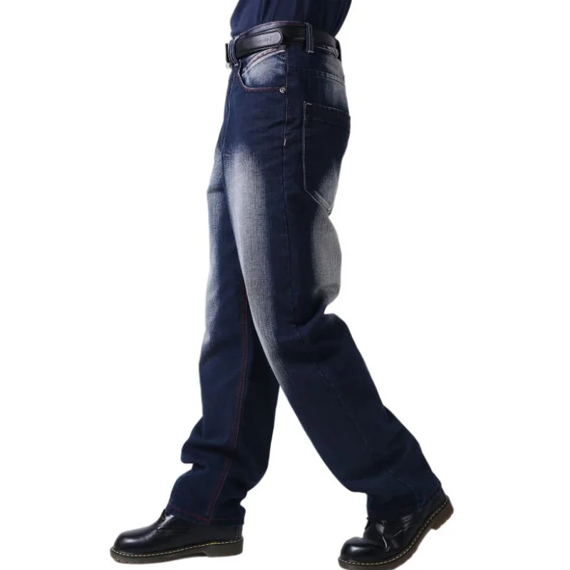 

Men Jeans Fashion Loose Big Pockets Hip-Hop Skateboard Jeans Casual Men Denim Pants Design Brand Joggers Jeans