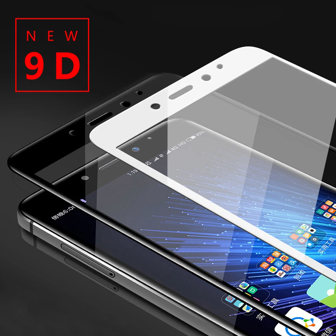 

Tempered glass 9D full cover for Redmi 4X/7/6 pro /6A/6/5 plus screen protector glass for Xiaomi