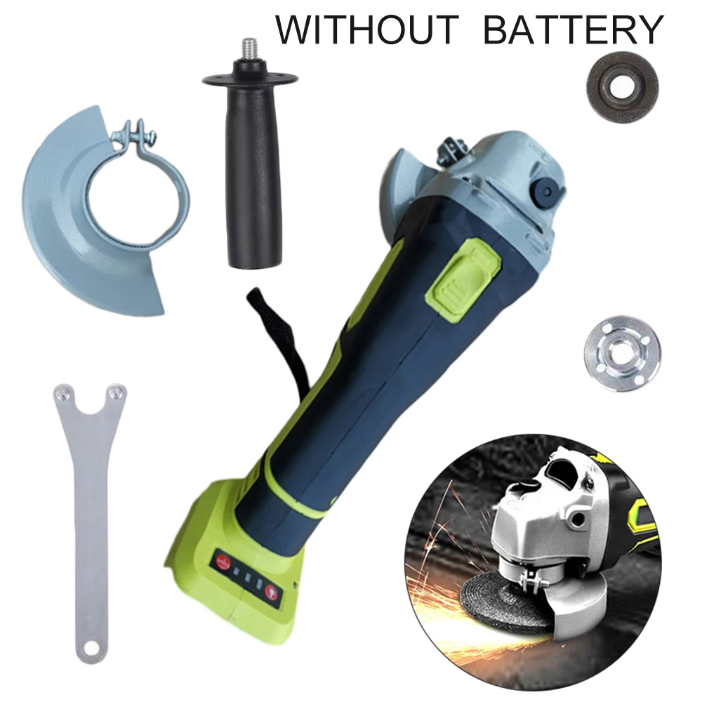 New 18V Portable Electric Rechargeable Angle Grinder Cordless Power Tool Durable