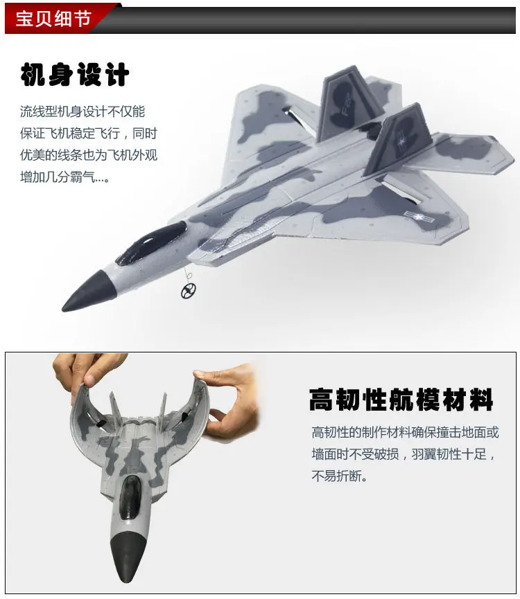 F22 самолет-истребитель с фиксированным крылом планер каплестойкий пенопласт электрическая модель самолёта Игрушка Летающий медведь Fx-822 на пульте дистанционного управления