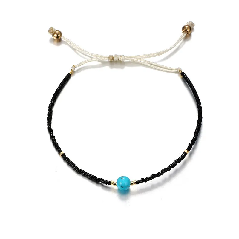 Minimalist Ball Resin Anklets Bracelets For Women Handmade Black Color Rope Braid Anklets Gifts For Women Minimalist Ball Resin Anklets Bracelets For Women Handmade Black Color Rope Braid Anklets Gifts For Women