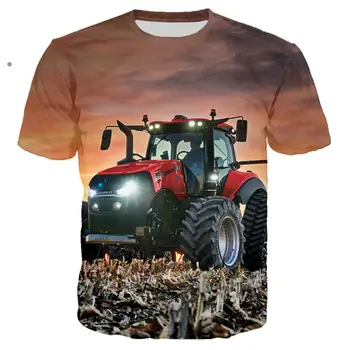 

3D Print New Car Tractor t shirt Men's tshirt Men Women Casual Streetwear hip hop Boy Tee clothes harajuku Tops Camiseta hombre