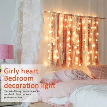 

2020 Special Christmas Deco Garland Holiday Lights Hairy Ball Dandelion LED Fairy String Light For Home Indoor Lighting