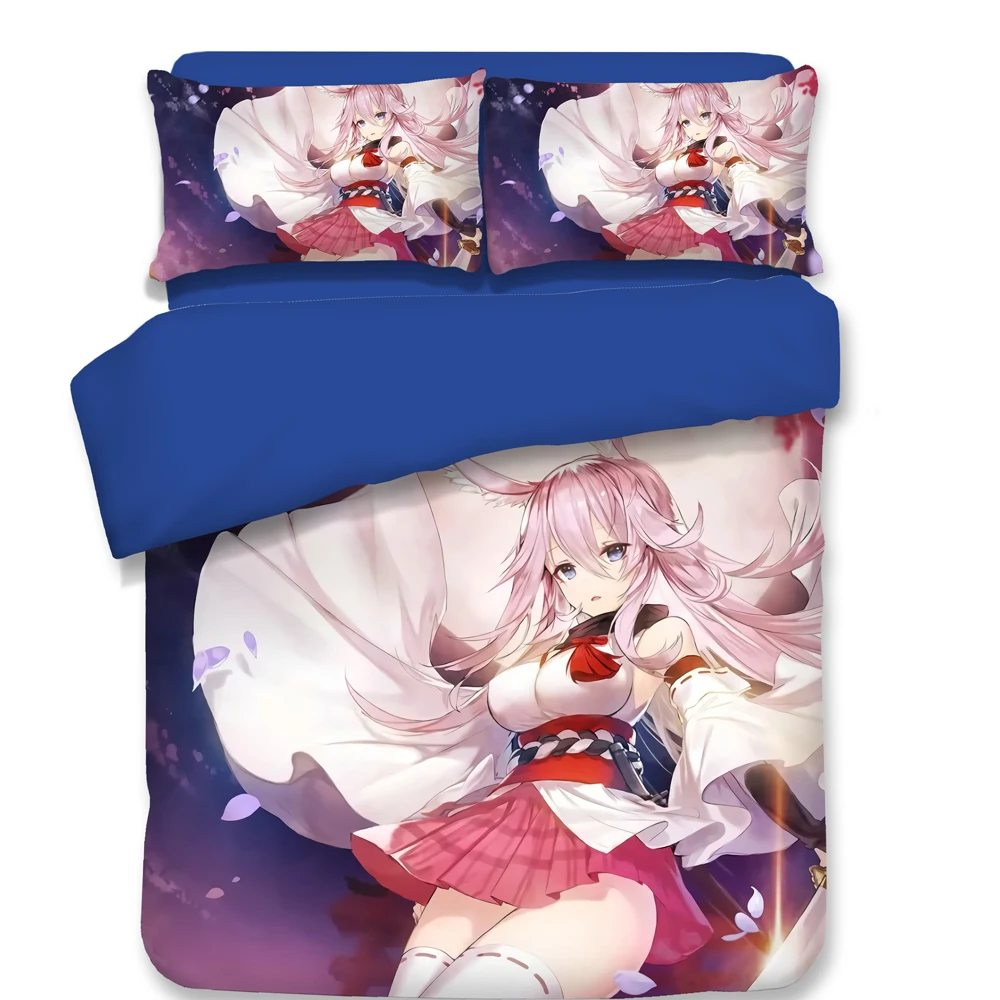 1 Японское аниме Yae Sakura взрослые постельные принадлежности сексуальный Твин Полный Королева Король один двойной размер персонализированные спальни пододеяльник набор - Цвет: 1