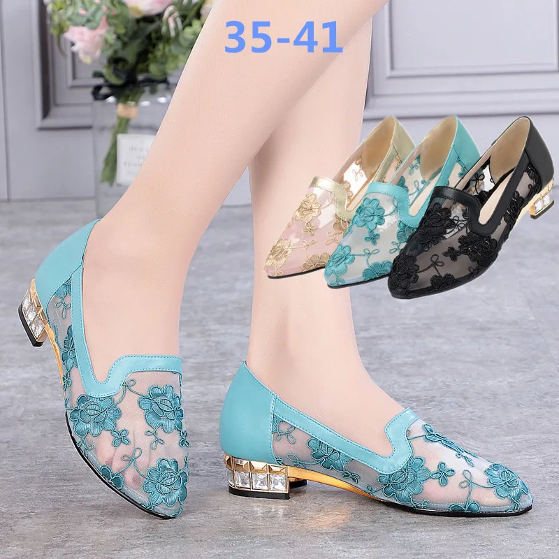 

20 Spring New Style Genuine Leather Women's Singles Leather Shoes Low Heel Chunky-Heel Gauze Short Boots WOMEN'S Sandals At1908