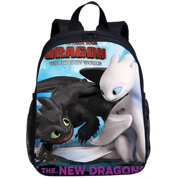 

Small Backpack For Kids Boys Girls How To Train Your Dragon 3D Printing School Bag Kindergarten Bookbag Satchels Mochila Escolar