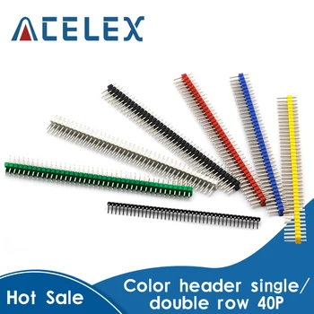 

10pcs 40 Pin 1x40 Single Row Male 2.54 Breakable Pin Header Connector Strip