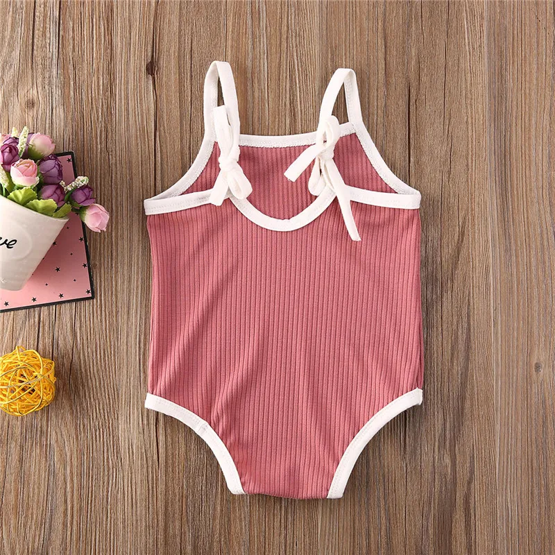 Infant Kids Baby Girl Boy Swimwear Casual Solid Color Sling Swimsuit Bathing Suit Newborn Baby Girl Boy Swimming Clothing 0-24M