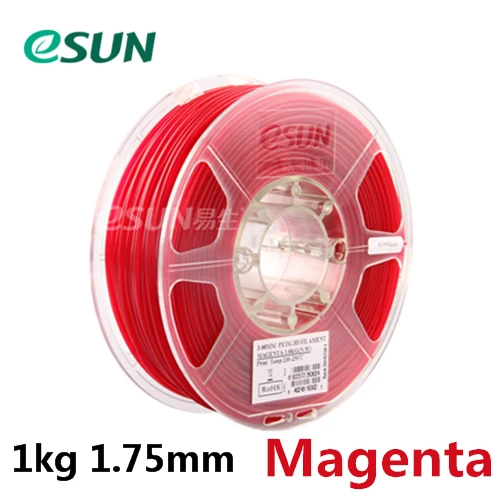 1kg MAGENTA Нить для 3D принтера eSUN высшего качества, 1,75 мм, 1 кг, нить для 3d принтера PETG, 1,75 мм, материал для 3d принтера, много цветов, Отправка почтой из России - Цвет: 1kg MAGENTA