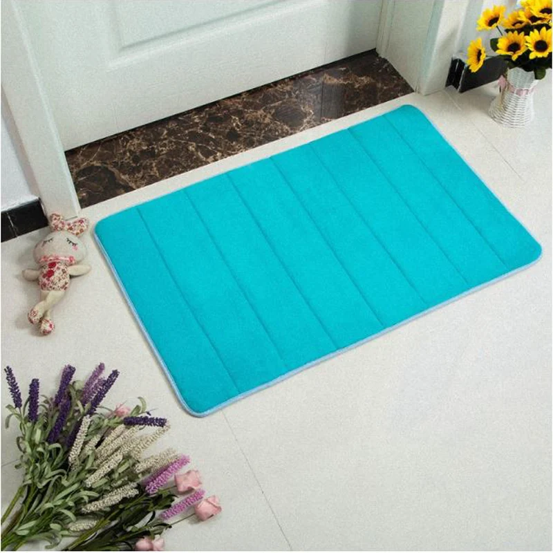 Absorbent Memory Foam Bath Mat Non Slip and Cozy Microfiber Bathroom Floor Thick Quick Drying Rug |