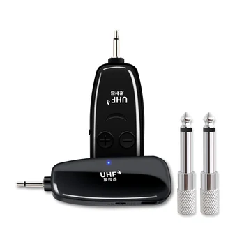

Wireless Guitar Transmitter Receiver Set Wireless Guitar System 4 Channels for Electric Guitar Bass (Black)