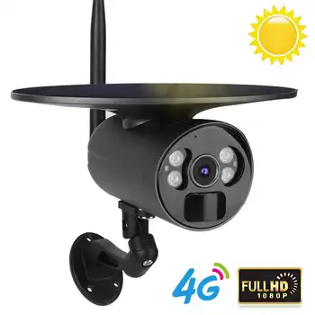 

1080P HD 4G IP Camera Metal Solar Power IP66 Waterproof Dual-Light Source Full-Color Night Viewing Support for European Network
