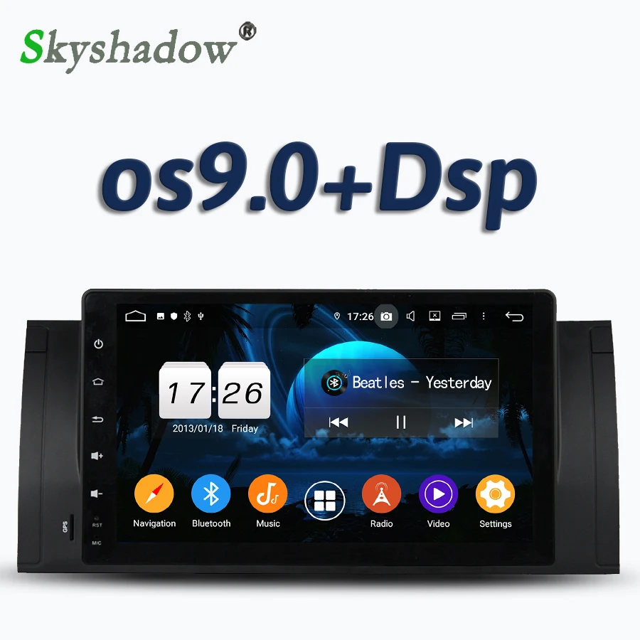 DSP ips Android 9 0 Octa 8 ядерный 4 Гб ОЗУ автомобильный dvd плеер RDS радио Wifi Bluetooth gps карта для