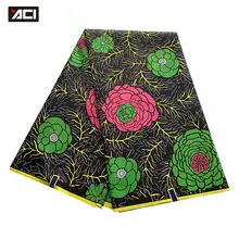 ACI 6 ярдов настоящий воск Tissu Africain Печатный полиэстер ткань пэчворк гарантированный настоящий голландский воск африканская ткань Анкара