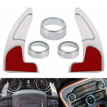 

Button Decoration Trim Trim Silver 5pcs/Set CNC aluminum alloy Steering