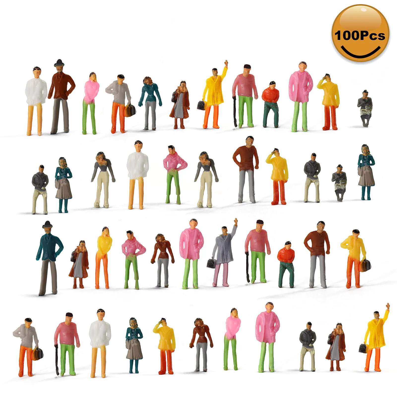 1:100 Architecture Model Figure In Ho Scale Train Layout