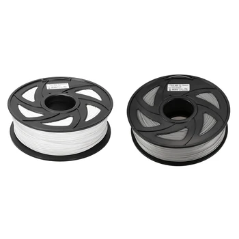 

2 Roll 3D Printer 1KG Printing Filament 1.75Mm PLA, White & Grey