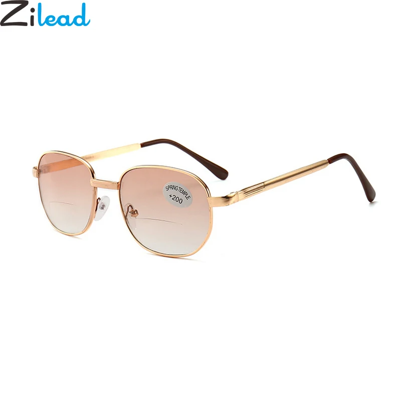 

Zilead Bifocal Reading Glasses Alloy Men Resin Lens Prebyopia Spectacles Driving Hyperopia Eyeglasses Eyewear For Men Women