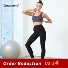 

CHRLEISURE Workout Fitness Leggings Women High Waist Sport Slim Legging Sweat Abdomen Legging Gym Push Up Body Shaper Sportswear