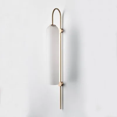 Nordic Modern Simple Creative Blue Glass Tube Wall Lamp Art Living Room Bedside Bedroom Study Aisle Wall Lighting - Цвет абажура: white wall mount