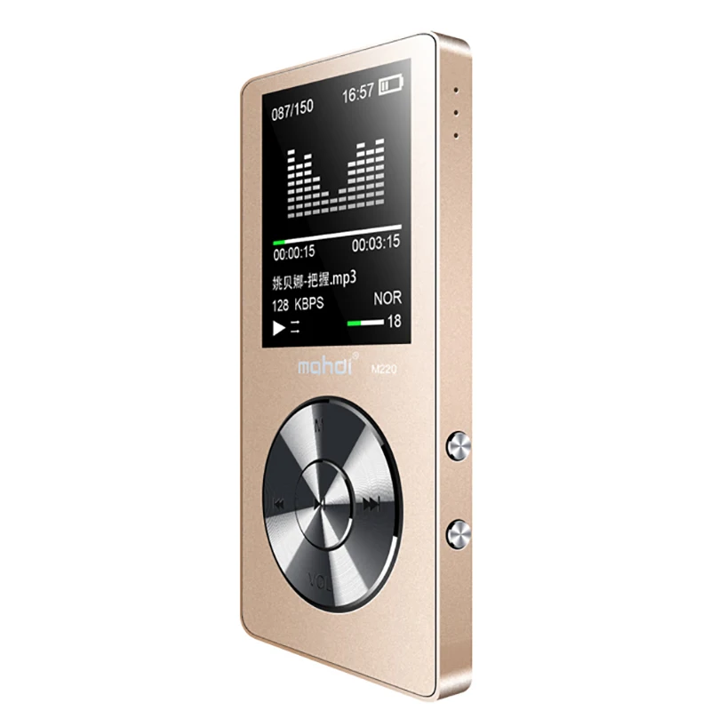 Металлический музыкальный плеер с экраном 1,8 дюйма, портативный цифровой аудио плеер, брендовый MP3 плеер с fm-радио, диктофон