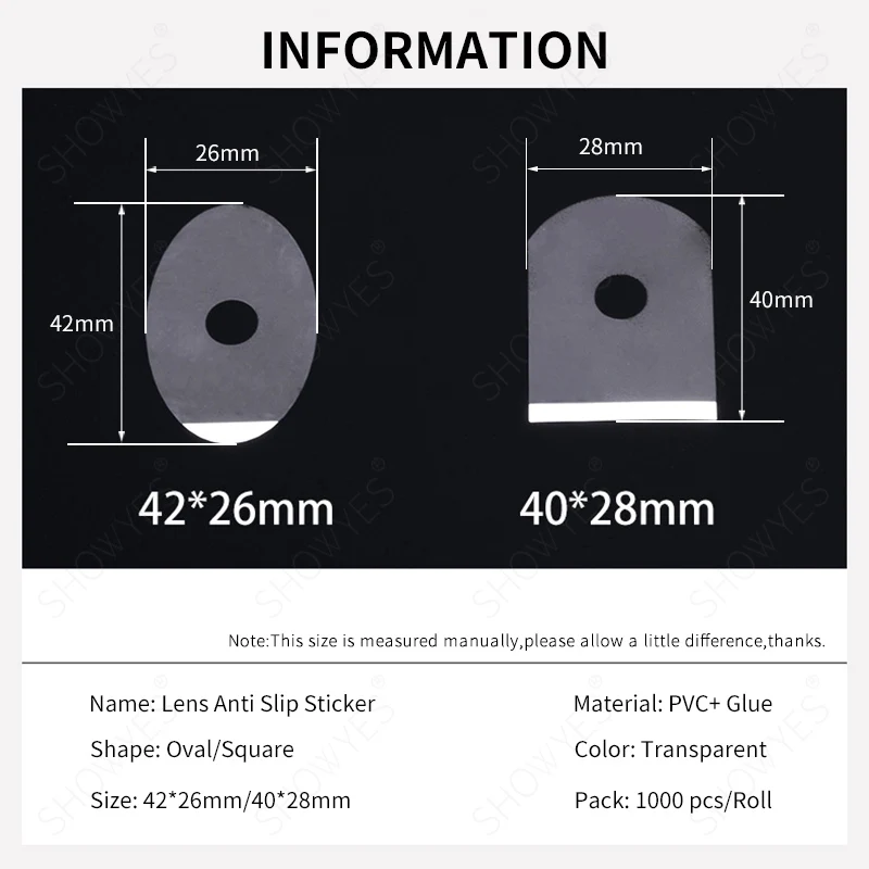 Transparent Anti Slip Sticker Protection Lens Processing Resist Skid Film Blocking Pads Clear Double Sided Glue Disc for Glasses 3