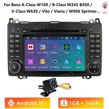 

4G Car Multimedia player Android 10 2Din GPS Autoradio For Mercedes/Benz/A-Class W169/B-Class W245/V-Class W639 1G RAM